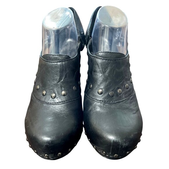 Dansko Leather Studded Heel Ryder Clogs Ankle Strap Black Y2K Size 42 / 11.5 - Picture 4 of 11